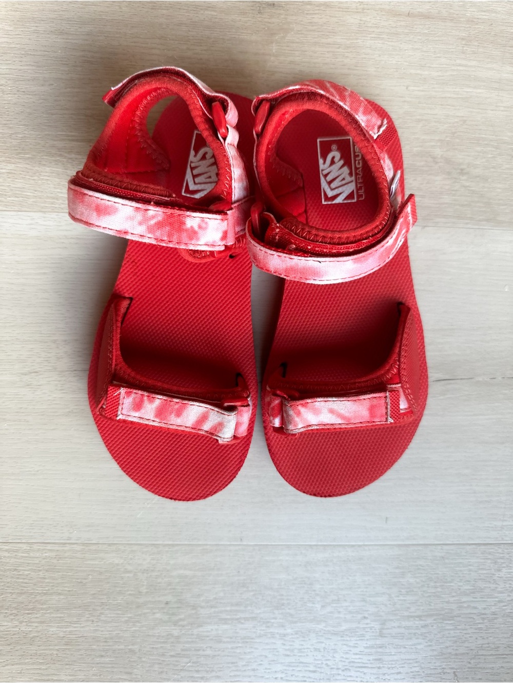 Vans Kids Red Tie-Dye Tri Lock Strap Sandals